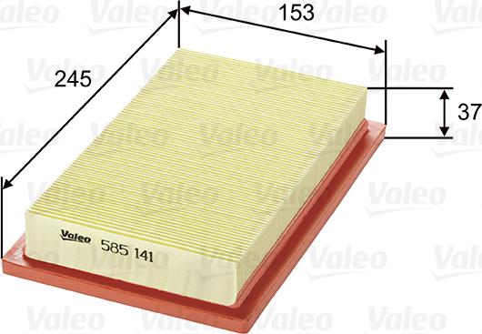 Valeo 585141 - Filtro aria autozon.pro