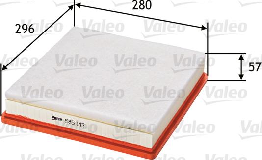 Valeo 585143 - Filtro aria autozon.pro