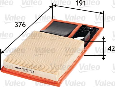 Valeo 585154 - Filtro aria autozon.pro