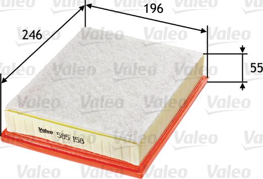 Valeo 585158 - Filtro aria autozon.pro