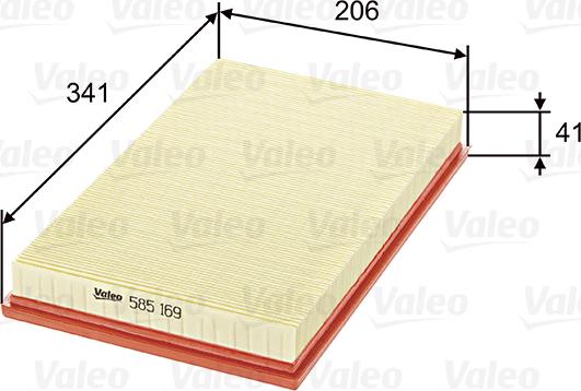 Valeo 585169 - Filtro aria autozon.pro