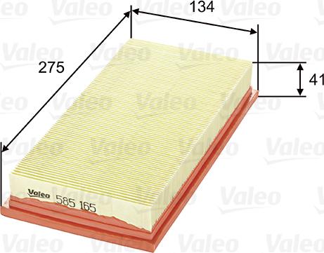 Valeo 585165 - Filtro aria autozon.pro