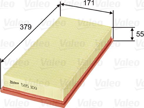 Valeo 585109 - Filtro aria autozon.pro