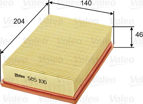 Valeo 585106 - Filtro aria autozon.pro