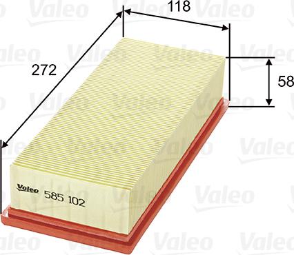 Valeo 585102 - Filtro aria autozon.pro