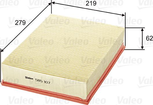 Valeo 585107 - Filtro aria autozon.pro