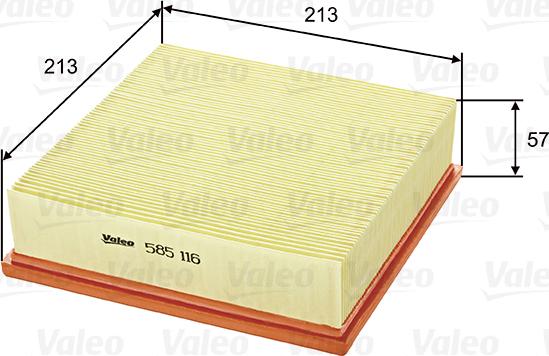 Valeo 585116 - Filtro aria autozon.pro