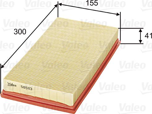 Valeo 585113 - Filtro aria autozon.pro