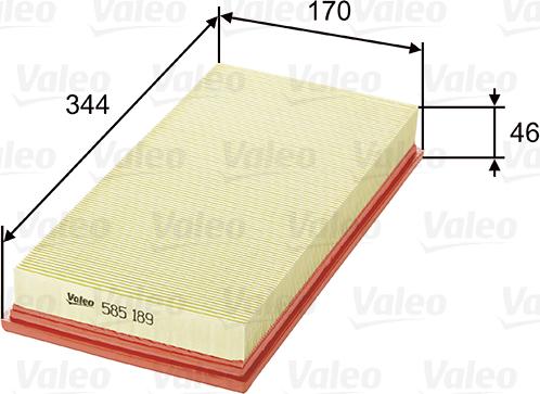 Valeo 585189 - Filtro aria autozon.pro