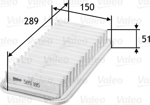 Valeo 585185 - Filtro aria autozon.pro