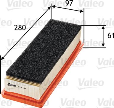 Valeo 585181 - Filtro aria autozon.pro