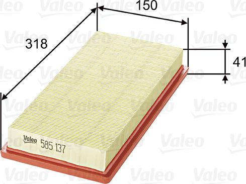 Valeo 585137 - Filtro aria autozon.pro