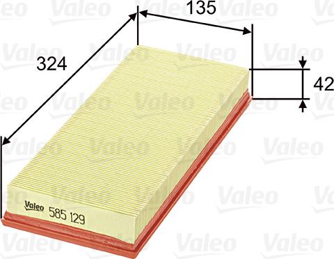 Valeo 585129 - Filtro aria autozon.pro