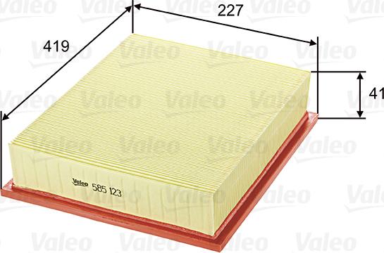 Valeo 585123 - Filtro aria autozon.pro