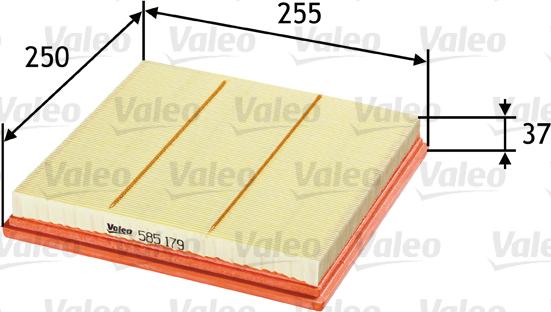 Valeo 585179 - Filtro aria autozon.pro