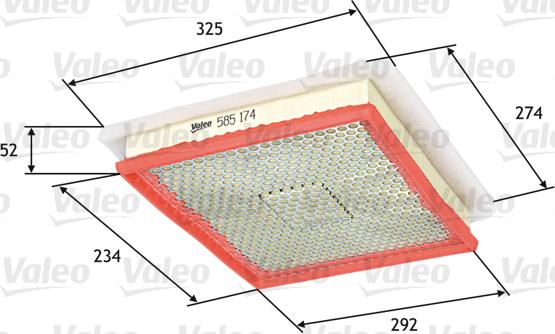 Valeo 585174 - Filtro aria autozon.pro