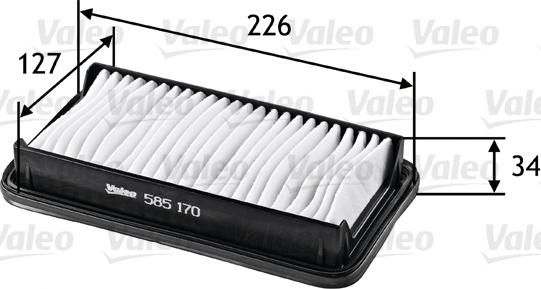 Valeo 585170 - Filtro aria autozon.pro