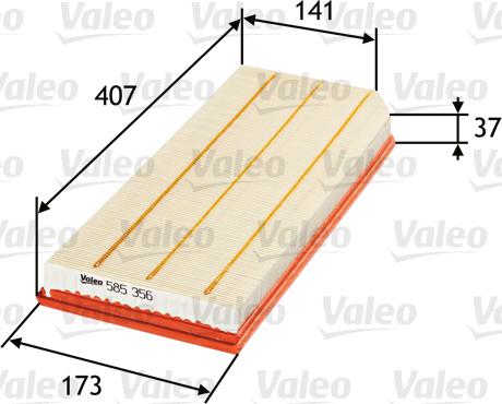 Valeo 585356 - Filtro aria autozon.pro