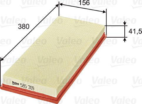 Valeo 585309 - Filtro aria autozon.pro