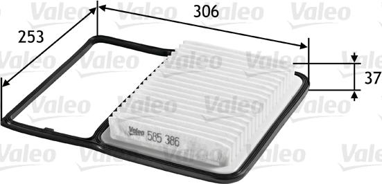 Valeo 585386 - Filtro aria autozon.pro