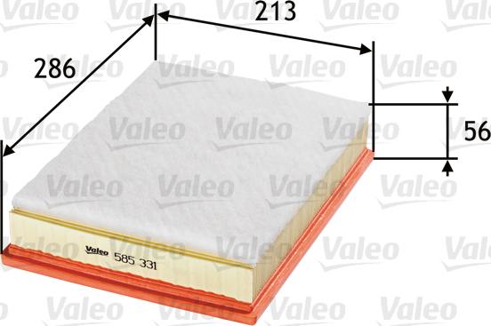 Valeo 585331 - Filtro aria autozon.pro