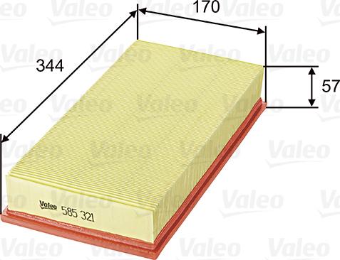 Valeo 585321 - Filtro aria autozon.pro