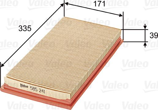 Valeo 585241 - Filtro aria autozon.pro