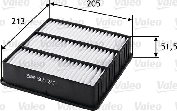 Valeo 585243 - Filtro aria autozon.pro