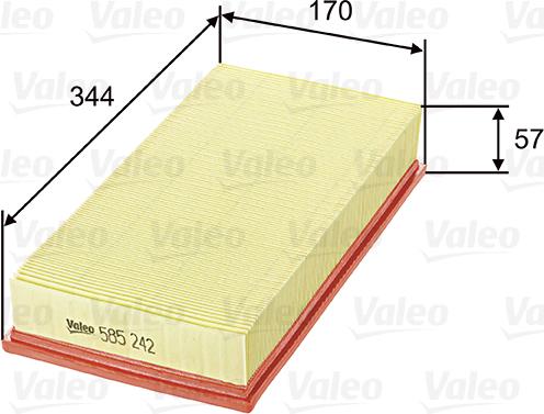 Valeo 585242 - Filtro aria autozon.pro