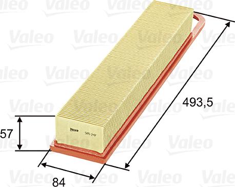 Valeo 585247 - Filtro aria autozon.pro