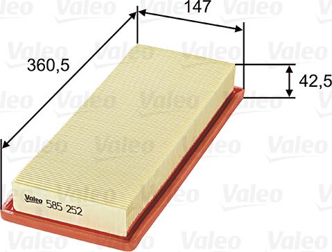 Valeo 585252 - Filtro aria autozon.pro