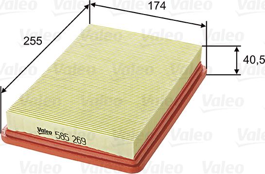 Valeo 585269 - Filtro aria autozon.pro