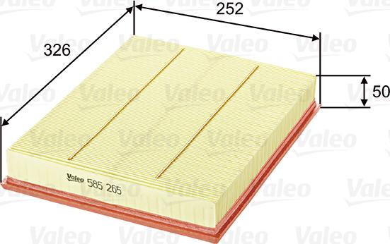 Valeo 585265 - Filtro aria autozon.pro