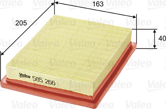 Valeo 585266 - Filtro aria autozon.pro