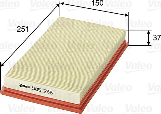 Valeo 585268 - Filtro aria autozon.pro