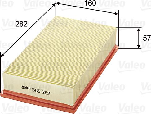 Valeo 585262 - Filtro aria autozon.pro