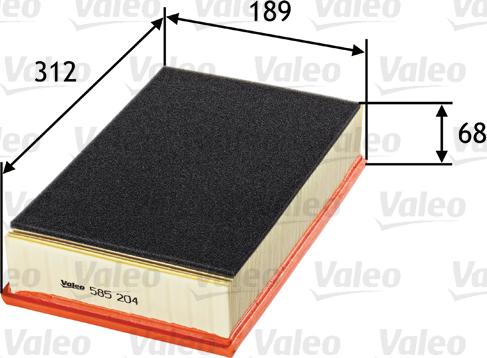 Valeo 585204 - Filtro aria autozon.pro