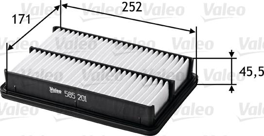 Valeo 585201 - Filtro aria autozon.pro