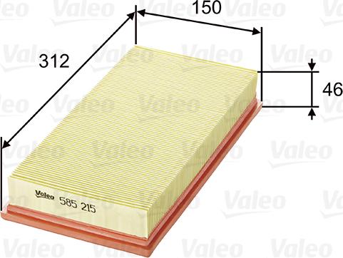 Valeo 585215 - Filtro aria autozon.pro