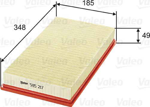 Valeo 585217 - Filtro aria autozon.pro