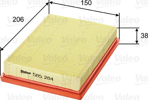 Valeo 585284 - Filtro aria autozon.pro