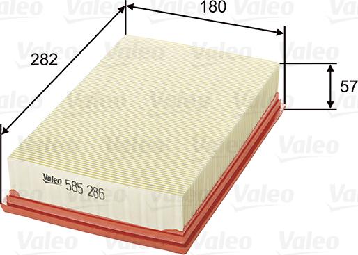 Valeo 585286 - Filtro aria autozon.pro