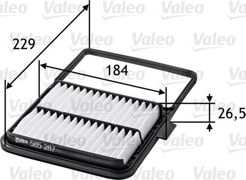 Valeo 585287 - Filtro aria autozon.pro