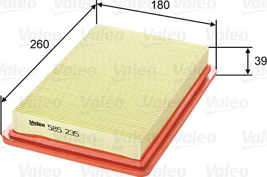 Valeo 585235 - Filtro aria autozon.pro