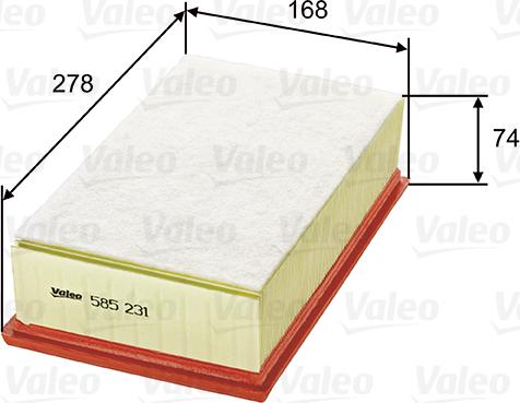 Valeo 585231 - Filtro aria autozon.pro