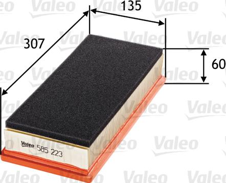 Valeo 585223 - Filtro aria autozon.pro