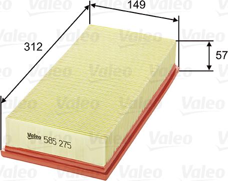 Valeo 585275 - Filtro aria autozon.pro