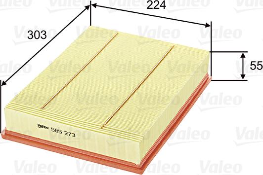 Valeo 585273 - Filtro aria autozon.pro