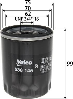 Valeo 586145 - Filtro olio autozon.pro