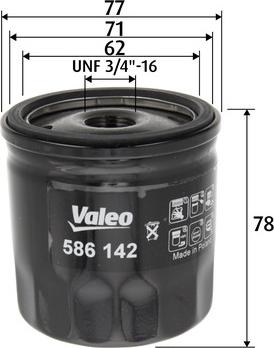 Valeo 586142 - Filtro olio autozon.pro